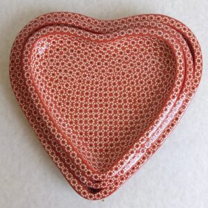 Set de 3 platos de corazón - ROJ