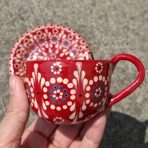 Set taza y plato MINI - ROJ