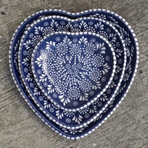 Set de 3 platos de corazón - AZO
