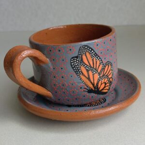 Set taza y plato Mariposa - GRI