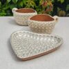 Set de tazas y plato botanero - BLA
