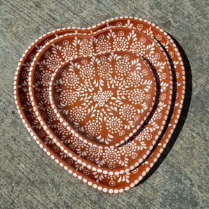 Set de 3 platos de corazón - CAF